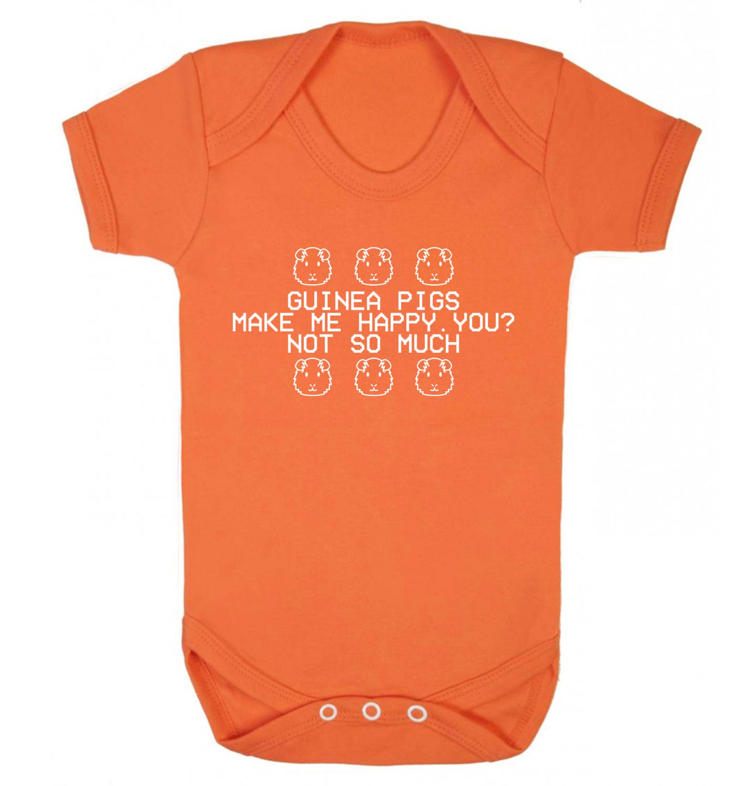 Guinea pigs make me happy, you not so much Baby Vest orange 18-24 months