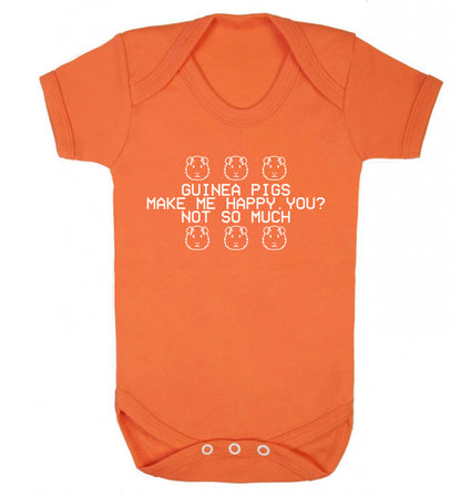 Guinea pigs make me happy, you not so much Baby Vest orange 18-24 months