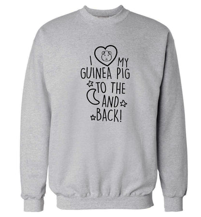I love my guinea pig to the moon and back Adult's unisex grey  sweater 2XL