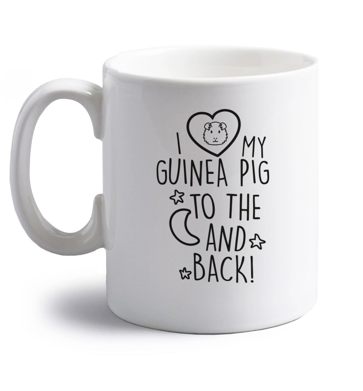 right handed white ceramic mug 