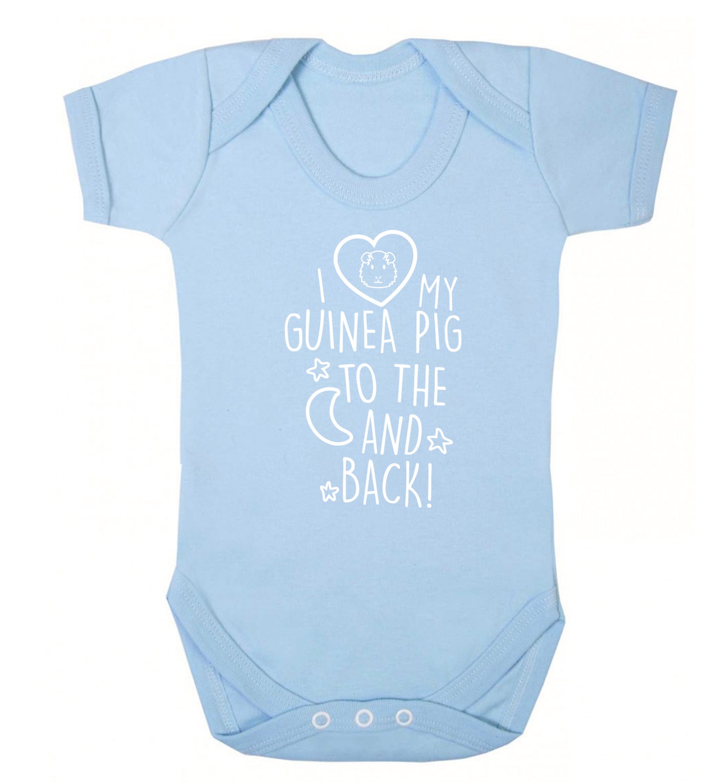 I love my guinea pig to the moon and back Baby Vest pale blue 18-24 months