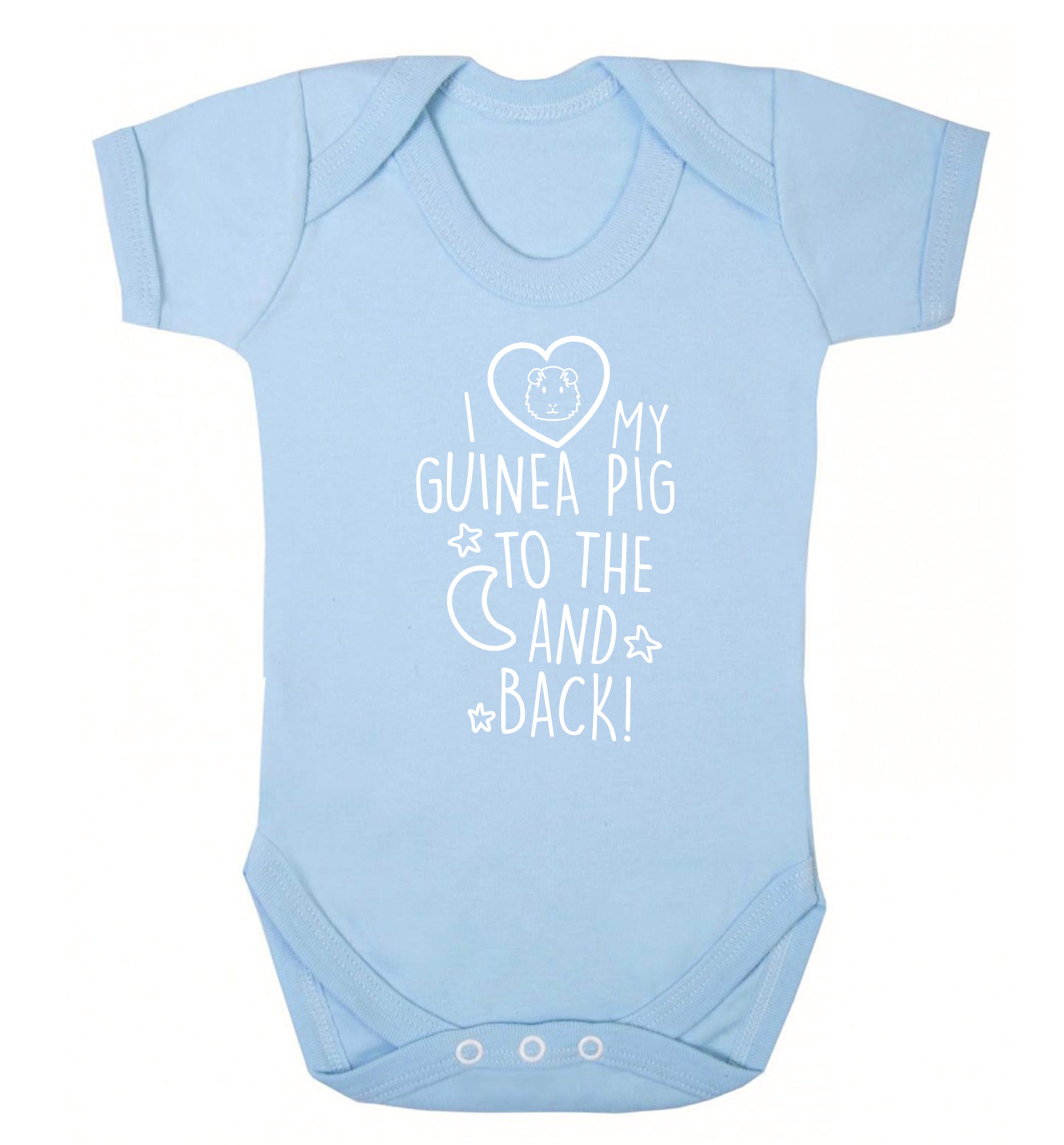 I love my guinea pig to the moon and back Baby Vest pale blue 18-24 months
