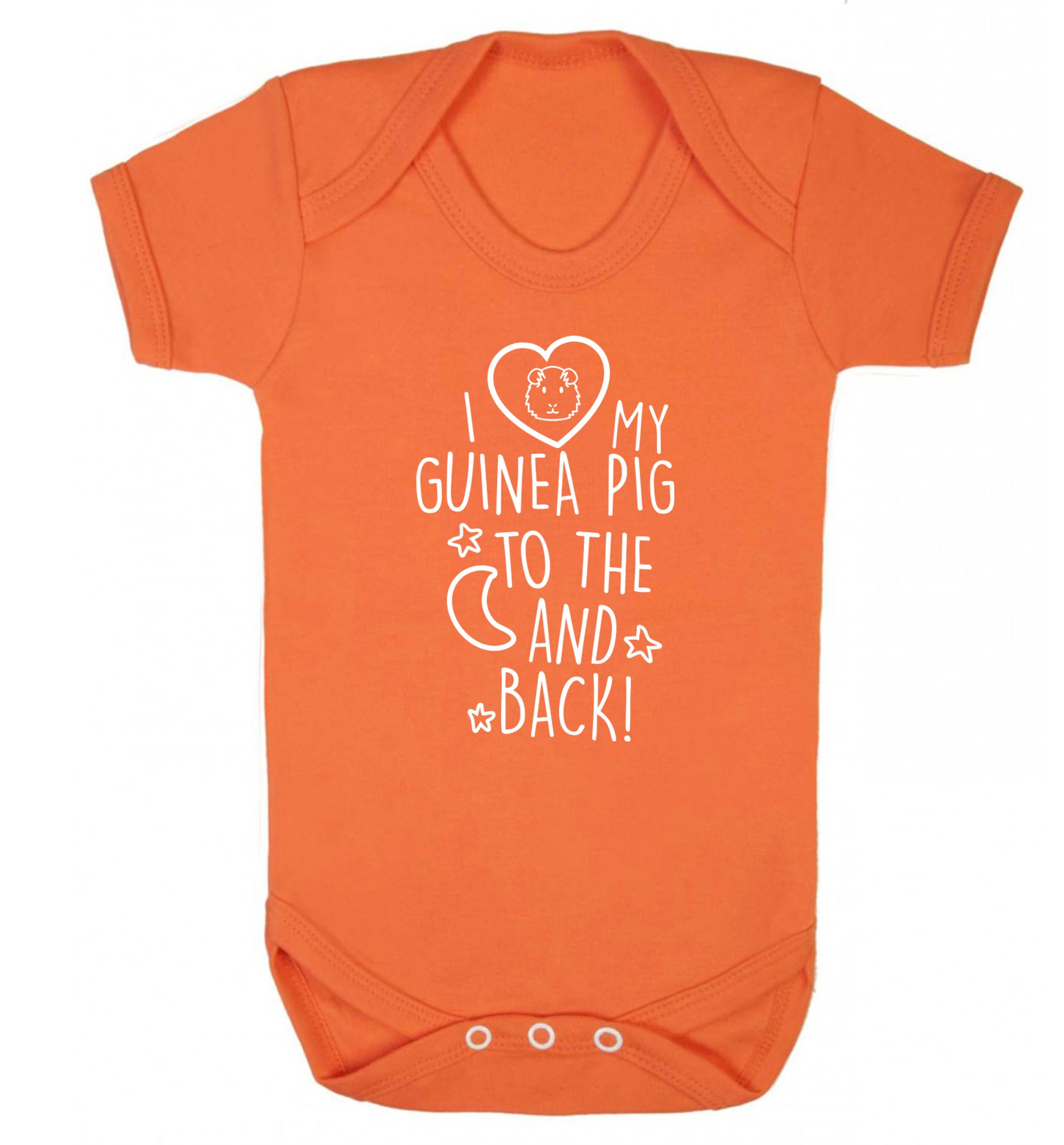 I love my guinea pig to the moon and back Baby Vest orange 18-24 months