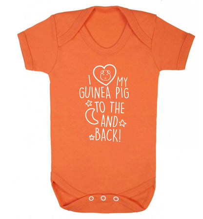 I love my guinea pig to the moon and back Baby Vest orange 18-24 months