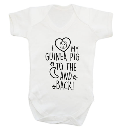 I love my guinea pig to the moon and back Baby Vest white 18-24 months