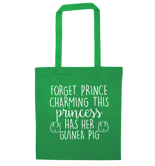 Forget prince charming, I have my guinea pig green tote bag