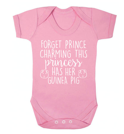 Forget prince charming, I have my guinea pig Baby Vest pale pink 18-24 months