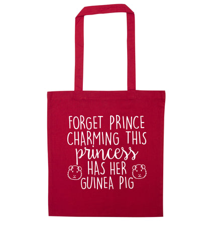 Forget prince charming, I have my guinea pig red tote bag