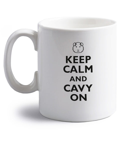 right handed white ceramic mug 