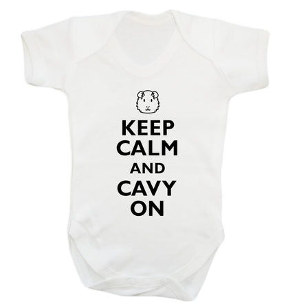 Keep calm and cavvy on Baby Vest white 18-24 months