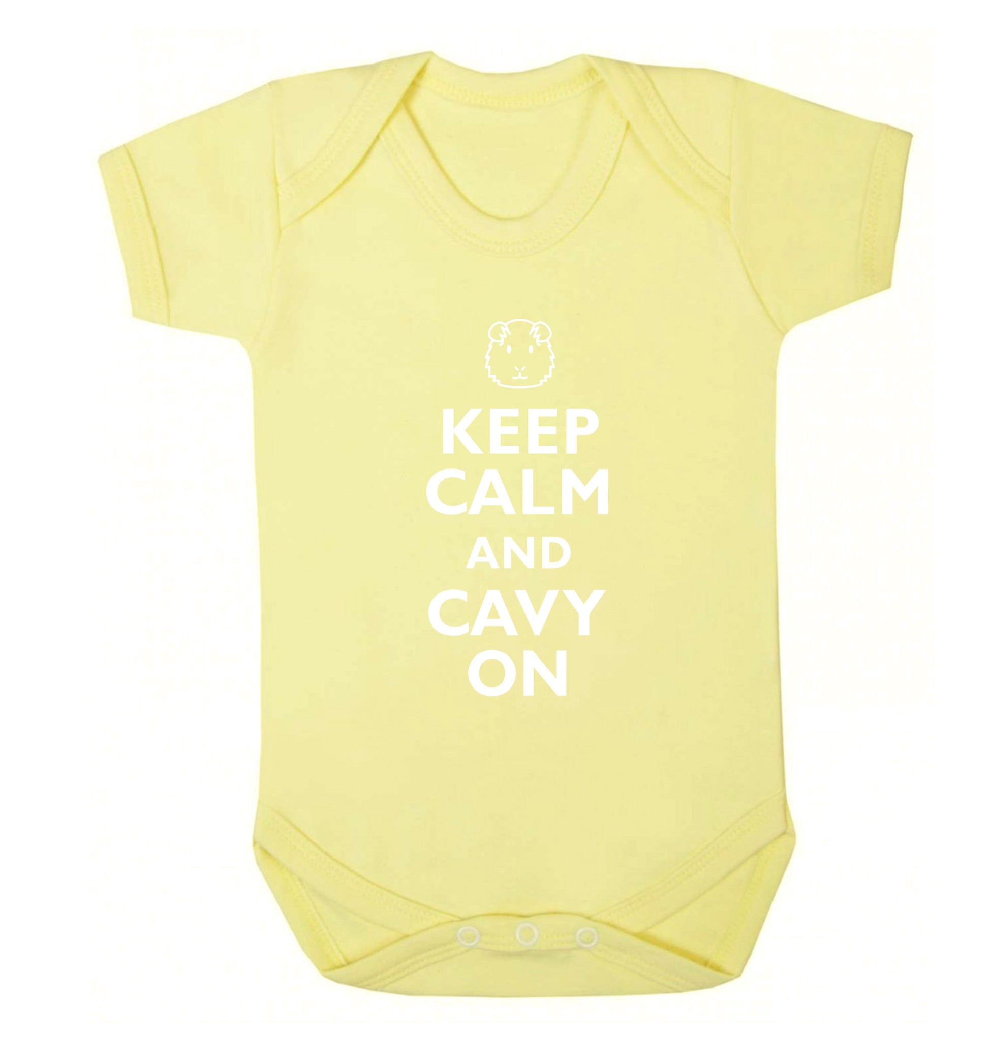 Keep calm and cavvy on Baby Vest pale yellow 18-24 months