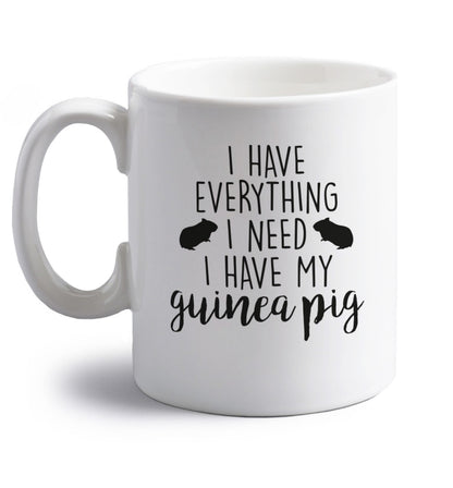 right handed white ceramic mug 