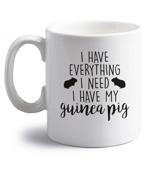 right handed white ceramic mug 