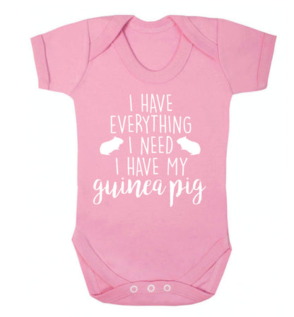 I have everything I need, I have my guinea pig Baby Vest pale pink 18-24 months