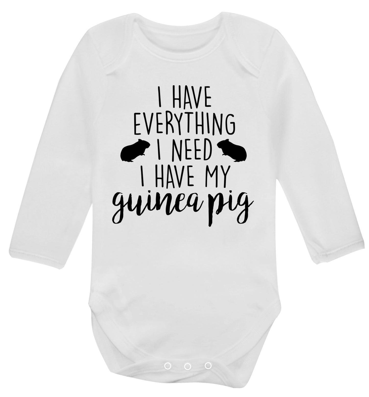 I have everything I need, I have my guinea pig Baby Vest long sleeved white 6-12 months