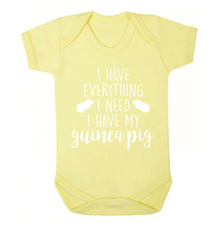 I have everything I need, I have my guinea pig Baby Vest pale yellow 18-24 months