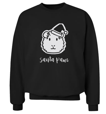 Guinea pig Santa Paws Adult's unisex black  sweater 2XL