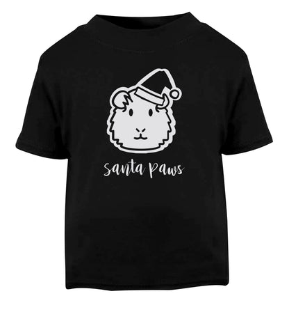 Guinea pig Santa Paws Black Baby Toddler Tshirt 2 years