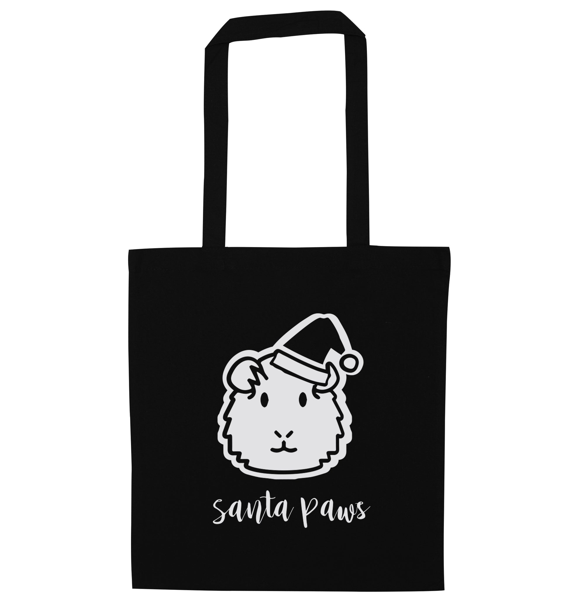 Guinea pig Santa Paws black tote bag