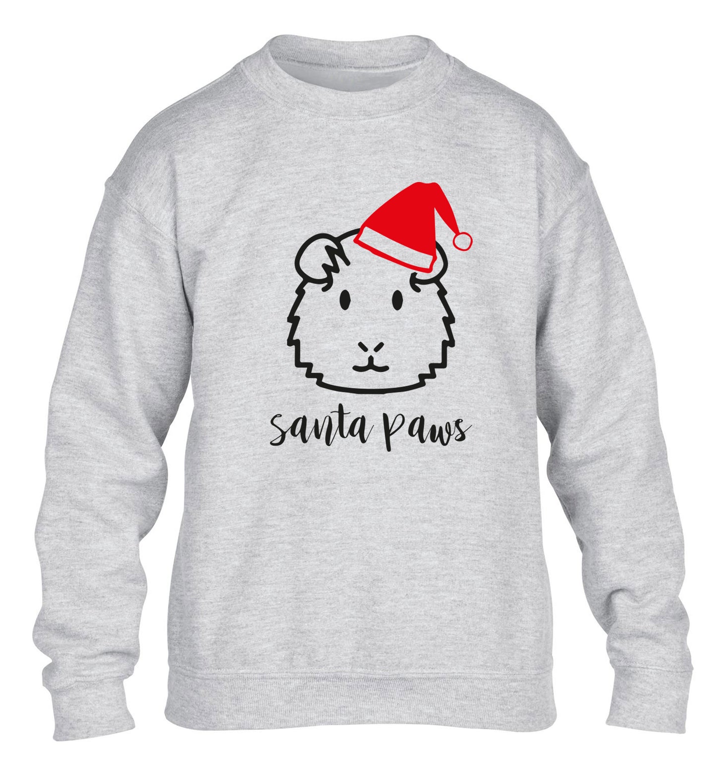 Guinea pig Santa Paws children's grey  sweater 12-14 Years