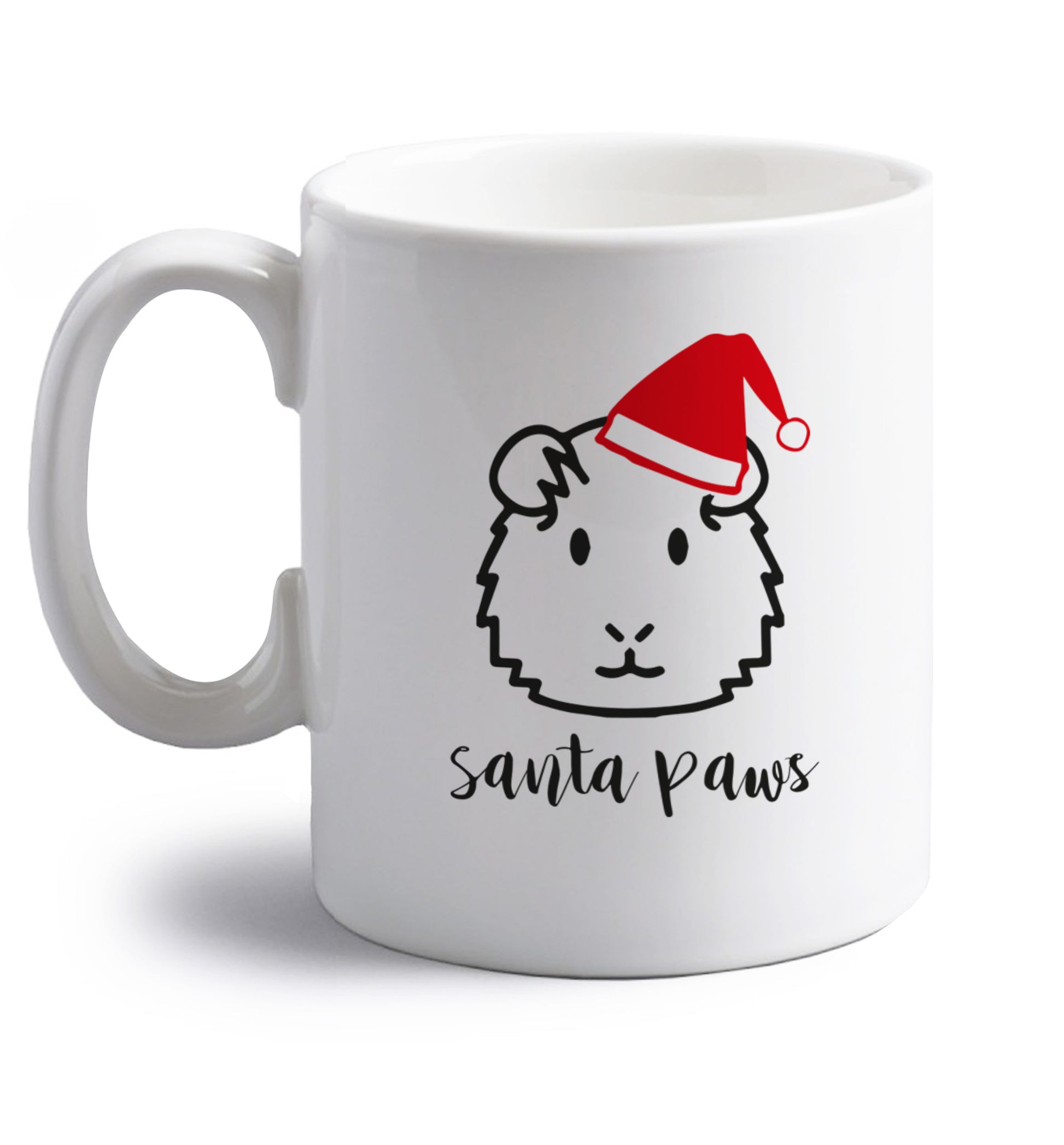 right handed white ceramic mug 
