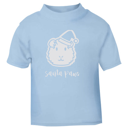 Guinea pig Santa Paws light blue Baby Toddler Tshirt 2 Years