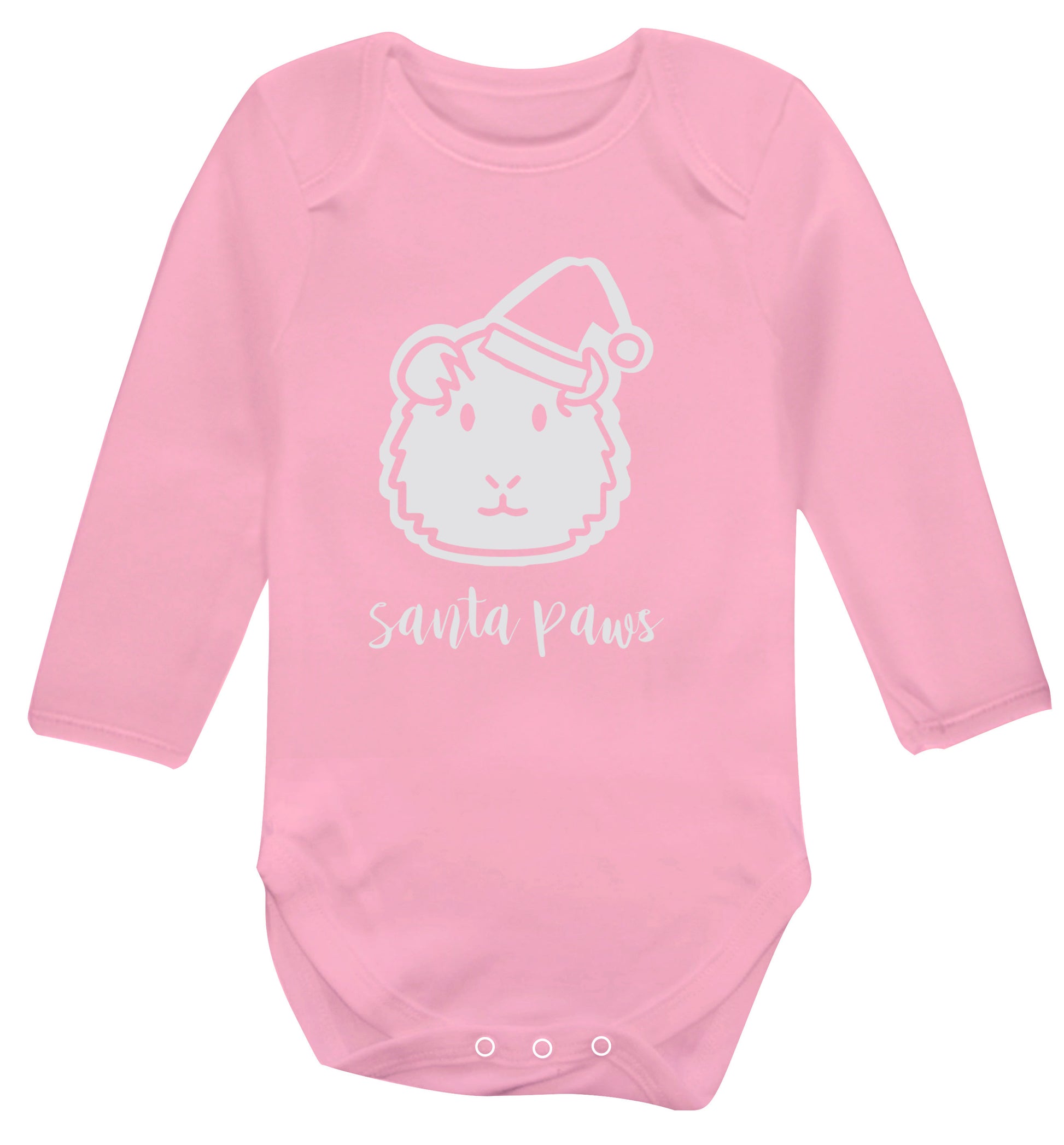 Guinea pig Santa Paws Baby Vest long sleeved pale pink 6-12 months