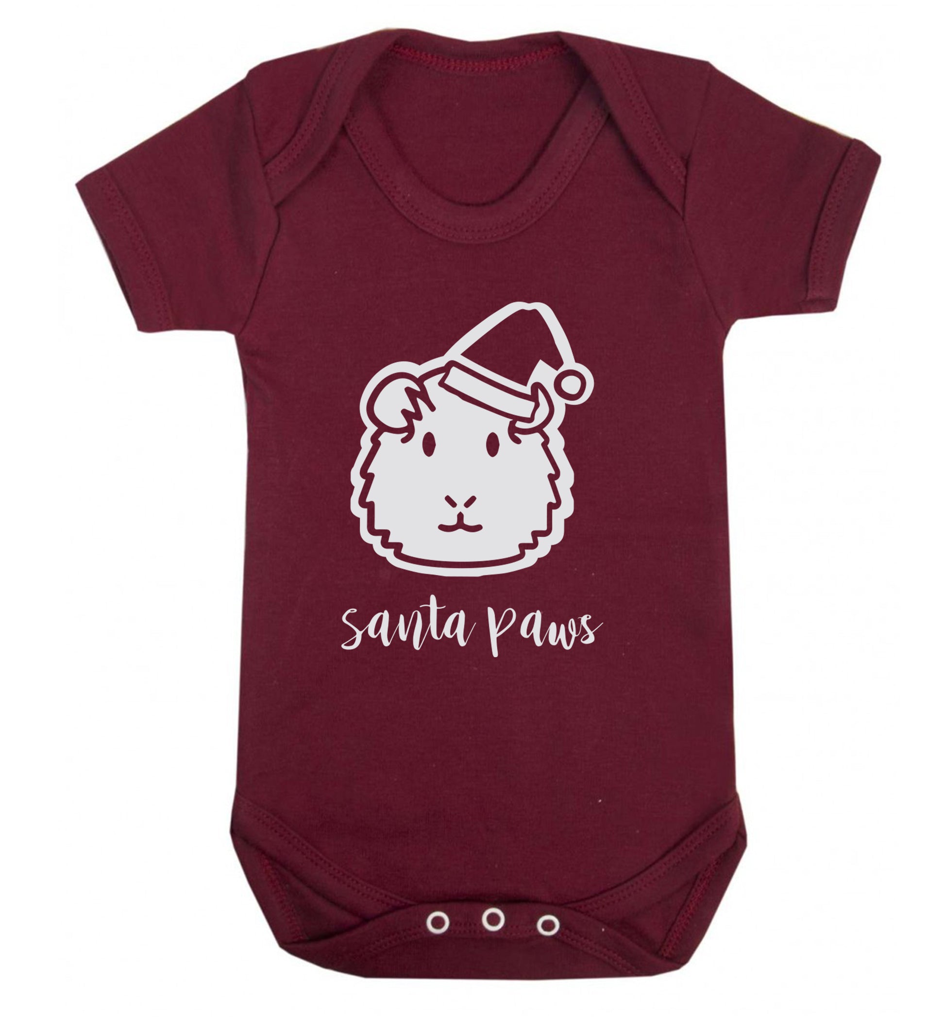 Guinea pig Santa Paws Baby Vest maroon 18-24 months