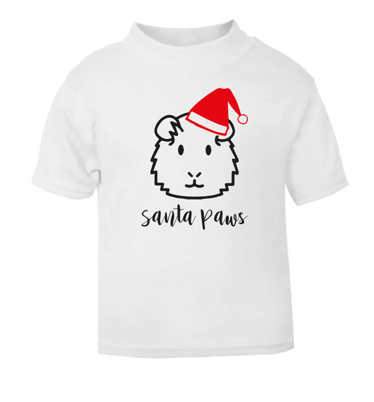 Guinea pig Santa Paws white Baby Toddler Tshirt 2 Years