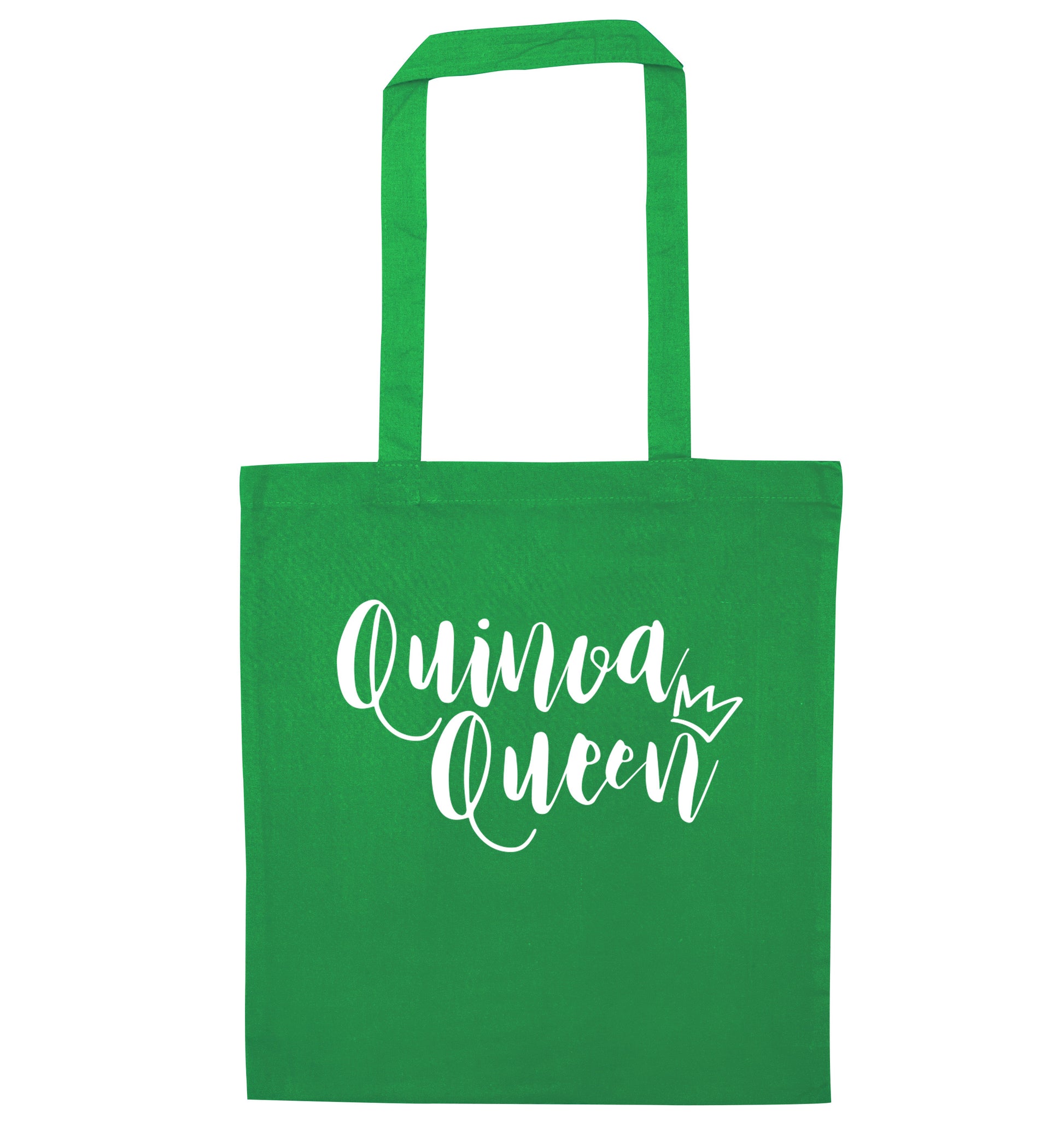 Quinoa Queen green tote bag
