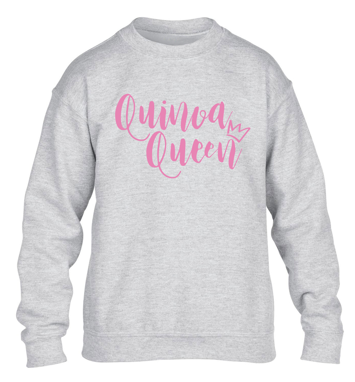 Quinoa Queen children's grey  sweater 12-14 Years