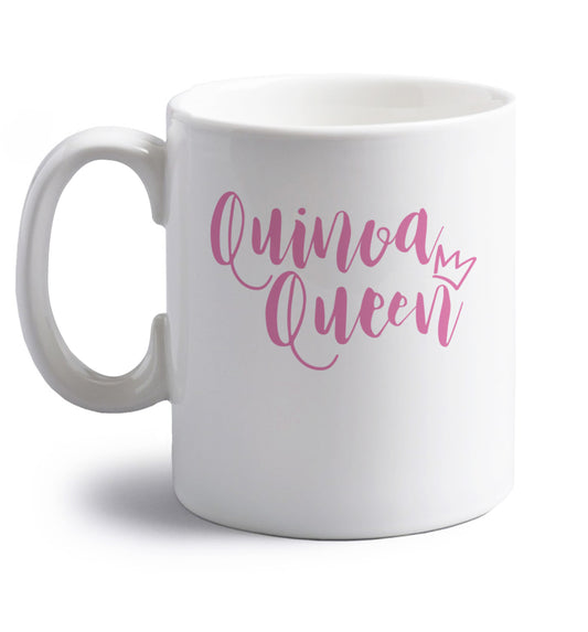 right handed white ceramic mug 