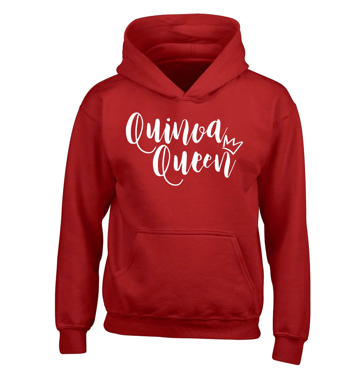 Quinoa Queen children's red hoodie 12-14 Years