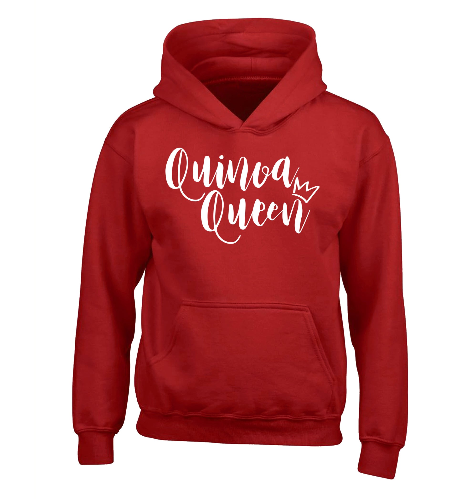 Quinoa Queen children's red hoodie 12-14 Years