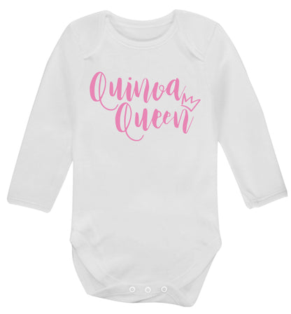 Quinoa Queen Baby Vest long sleeved white 6-12 months