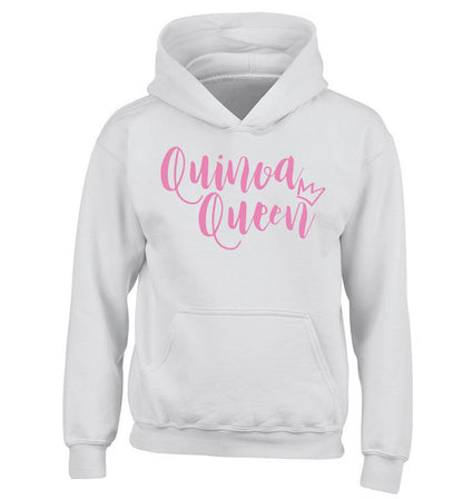 Quinoa Queen children's white hoodie 12-14 Years