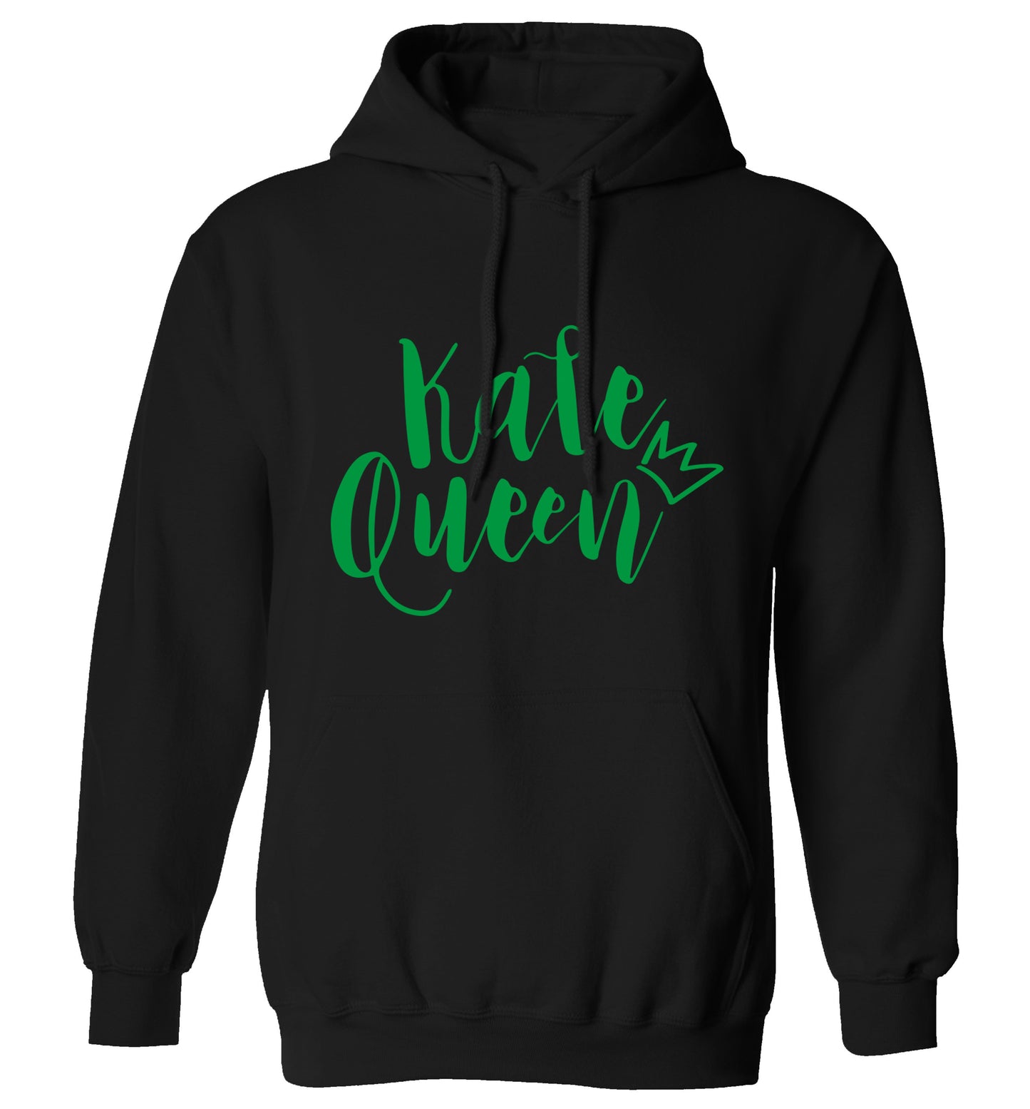 Kale Queen adults unisex black hoodie 2XL