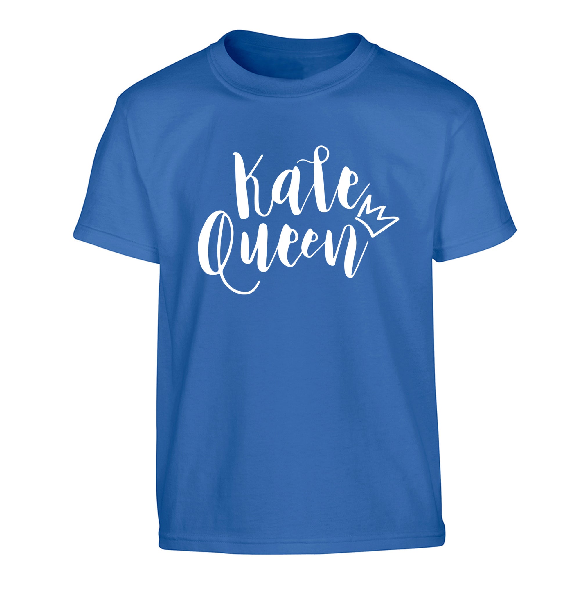 Kale Queen Children's blue Tshirt 12-14 Years