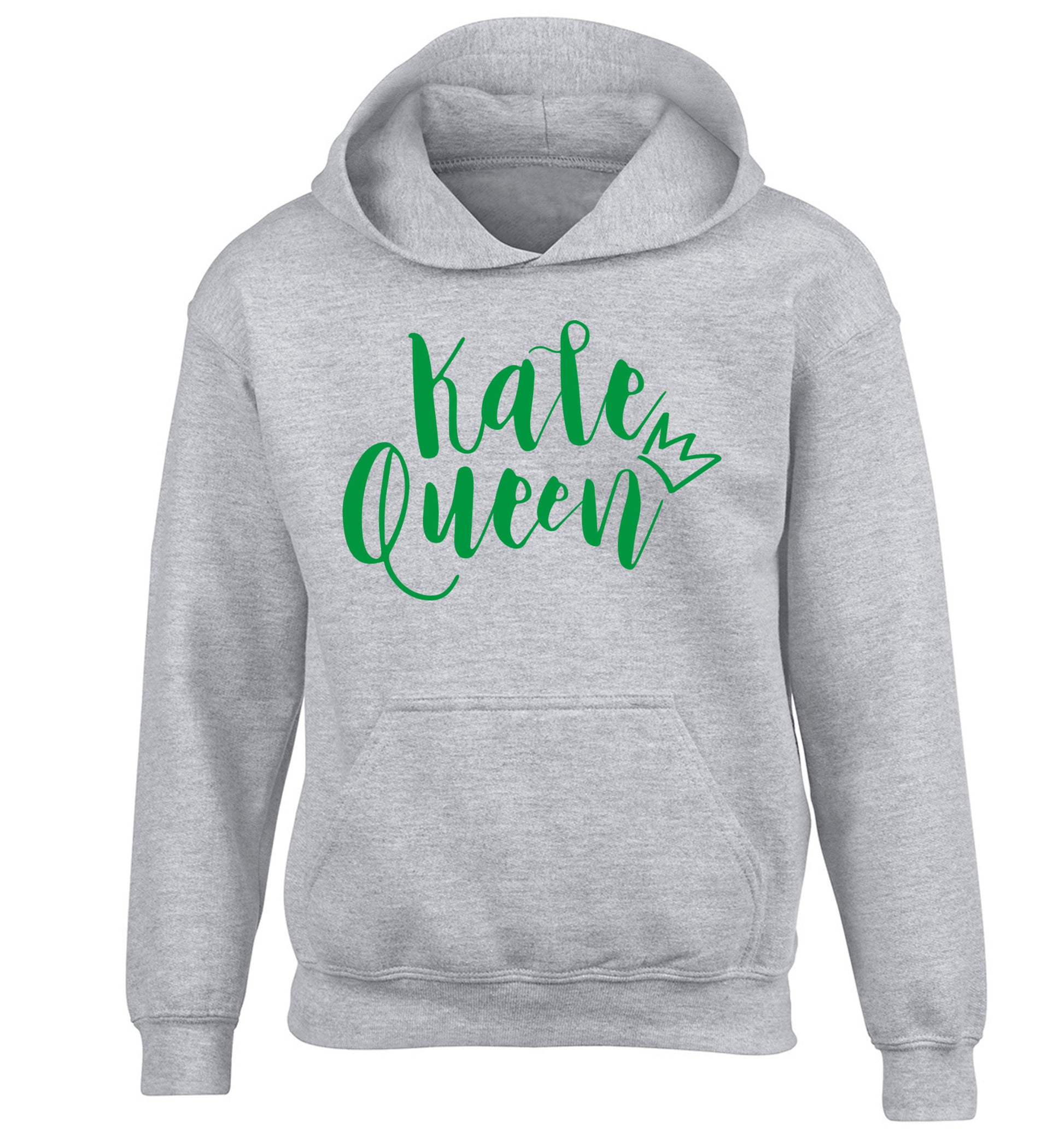Kale Queen children's grey hoodie 12-14 Years