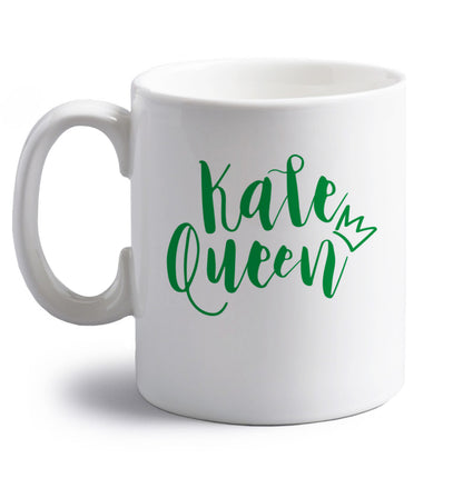 right handed white ceramic mug 