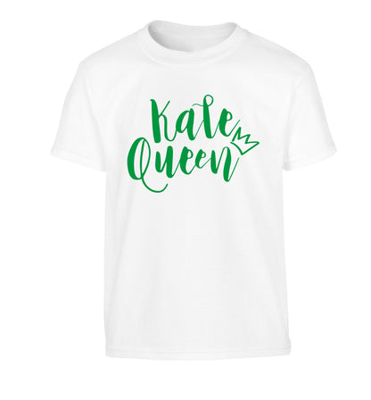 Kale Queen Children's white Tshirt 12-14 Years