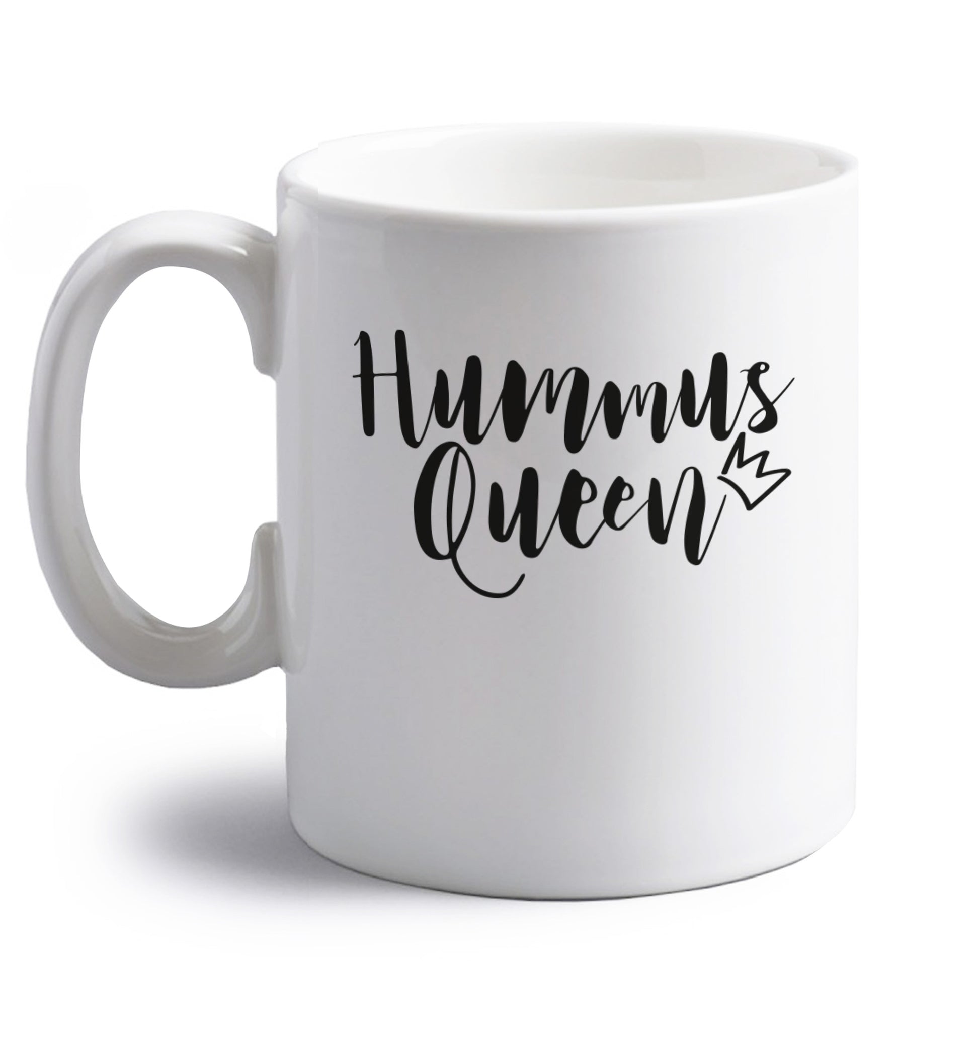 right handed white ceramic mug 