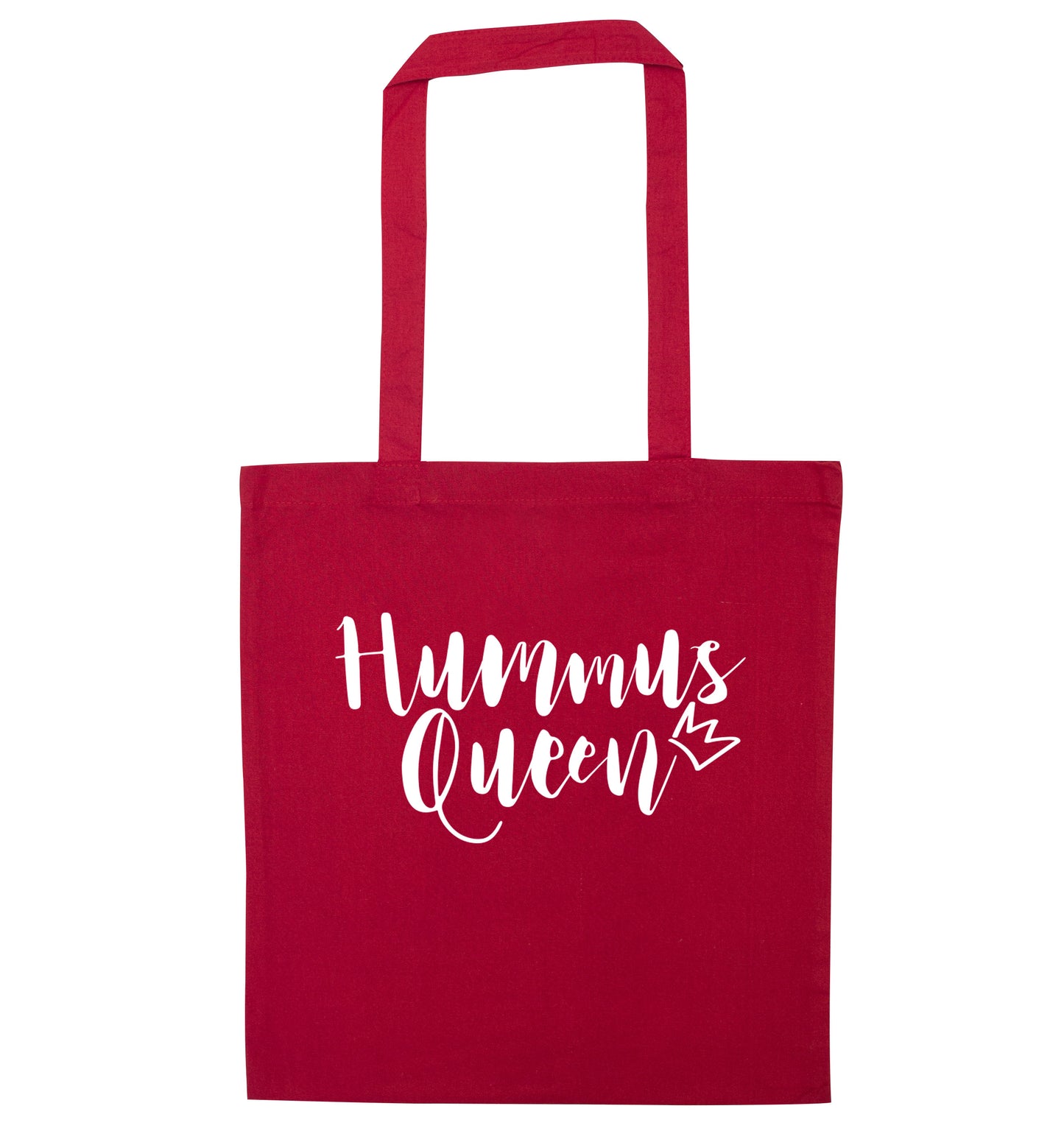 Hummus Hoe red tote bag