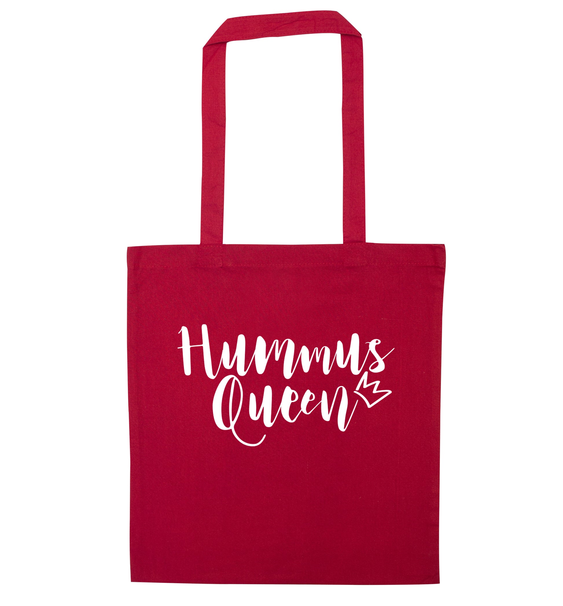 Hummus Hoe red tote bag