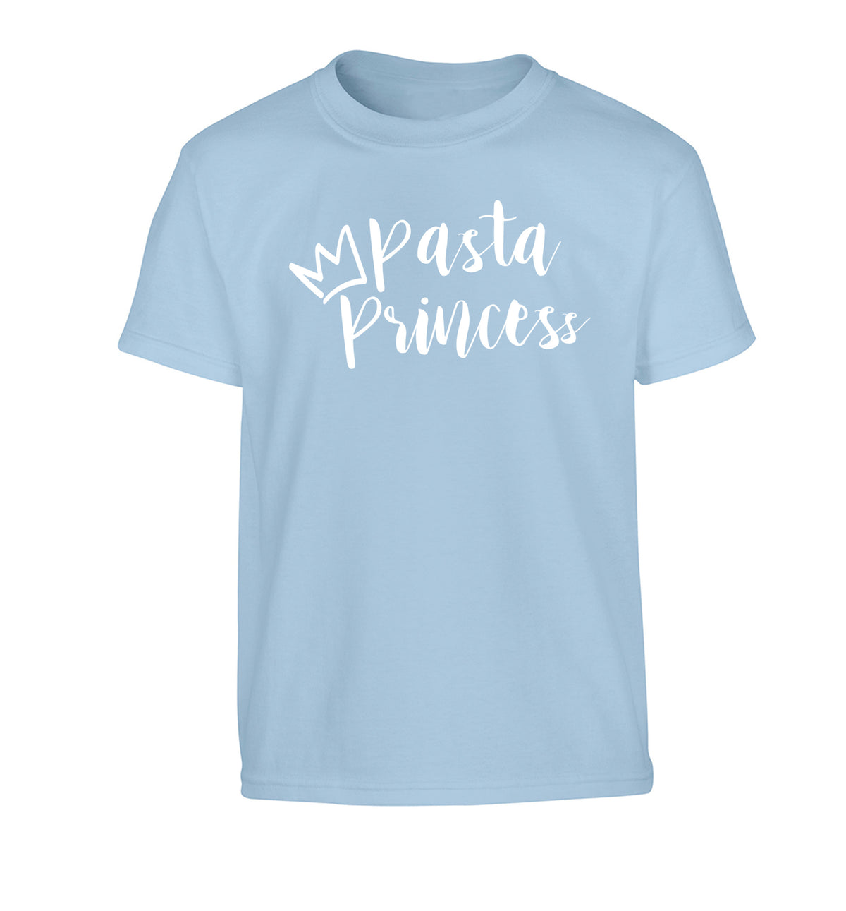 Pasta Princess Children's light blue Tshirt 12-14 Years