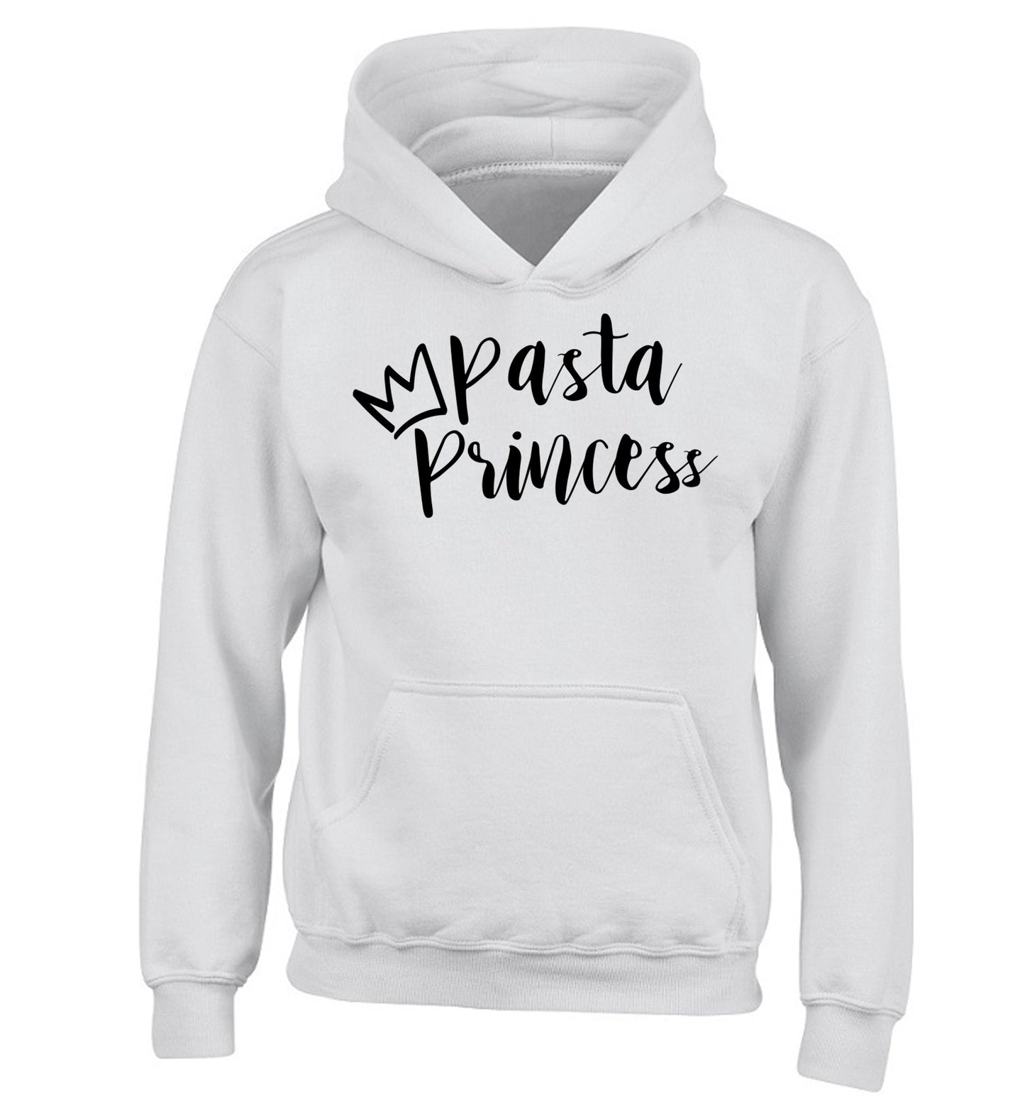 Pasta Princess children's white hoodie 12-14 Years