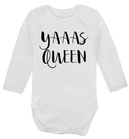 Yas Queen Baby Vest long sleeved white 6-12 months