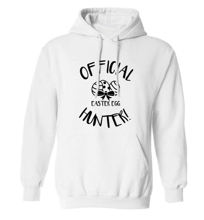 Official Easter egg hunter! adults unisex white hoodie 2XL
