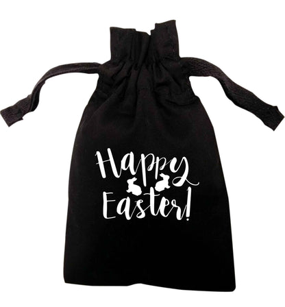 Happy easter script text | XS - L | Pouch / Drawstring bag / Sack | Organic Cotton | Bulk discounts available!