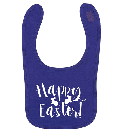 Happy easter script text | baby bib